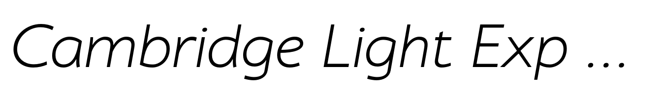 Cambridge Light Exp Italic